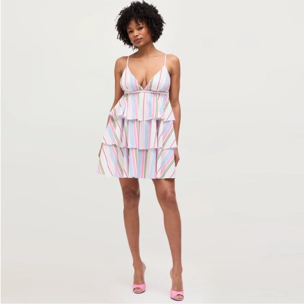 Hill House Babydoll Multicolor Tiered Dress